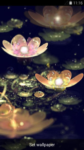 اسکرین شات 1 برنامه Lotus Lantern Live Wallpaper