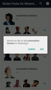 اسکرین شات برنامه XXXTentacion Stickers For Whatsapp 3