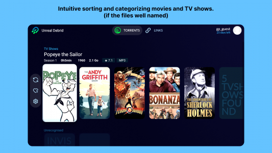 اسکرین شات برنامه Unreal Debrid: Stream torrents 2