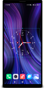 اسکرین شات 2 برنامه Clock Live Wallpaper