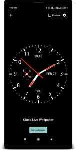اسکرین شات 1 برنامه Clock Live Wallpaper