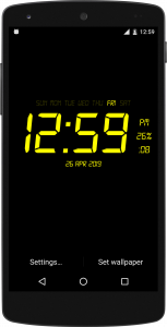 اسکرین شات برنامه Digital Clock Live Wallpaper 4