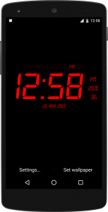 اسکرین شات 3 برنامه Digital Clock Live Wallpaper