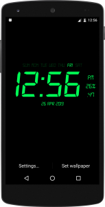 اسکرین شات 1 برنامه Digital Clock Live Wallpaper