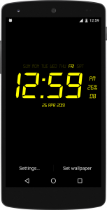 اسکرین شات 4 برنامه Digital Clock Live Wallpaper