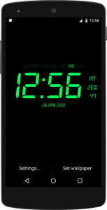 اسکرین شات برنامه Digital Clock Live Wallpaper 1