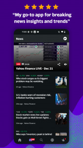 اسکرین شات برنامه Yahoo Finance: Stock News 5