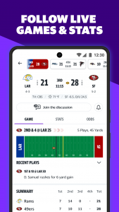اسکرین شات 2 برنامه Yahoo Sports: Scores and News