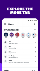 اسکرین شات برنامه Yahoo Sports: Scores & News 5