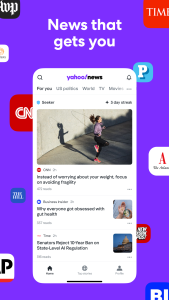 اسکرین شات 1 برنامه Yahoo News: Daily News For You