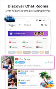 اسکرین شات 2 برنامه Yalla Lite - Group Voice Chat