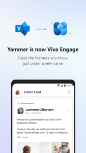 اسکرین شات برنامه Viva Engage (Yammer) 1