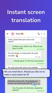 اسکرین شات 1 برنامه Swift Translate: Screen & Chat