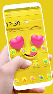 اسکرین شات برنامه Yellow Smile Love Face Theme 1