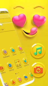 اسکرین شات برنامه Yellow Smile Love Face Theme 6