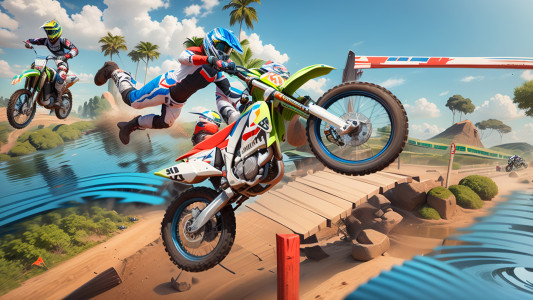 اسکرین شات 2 بازی Motocross Bike Racing Game