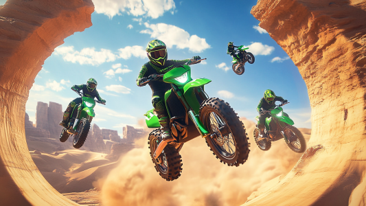 اسکرین شات 2 بازی Stunt Motorcycle Racing Game
