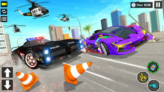 اسکرین شات بازی Police Car Chase Shooting Game 2