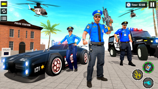 اسکرین شات بازی Police Car Chase Shooting Game 1