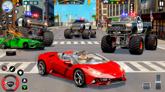 اسکرین شات برنامه Police Monster Truck Car Games 4