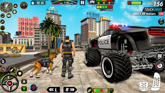 اسکرین شات برنامه Police Monster Truck Car Games 1