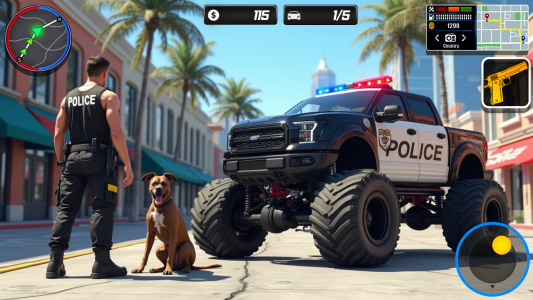 اسکرین شات 6 برنامه Police Monster Truck Car Games