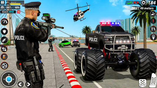 اسکرین شات برنامه Police Monster Truck Car Games 5