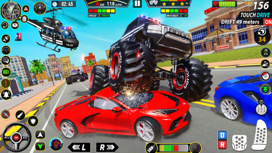 اسکرین شات برنامه Police Monster Truck Car Games 8