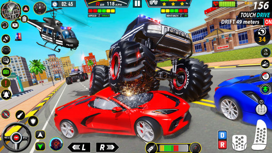 اسکرین شات برنامه Police Monster Truck Car Games 5