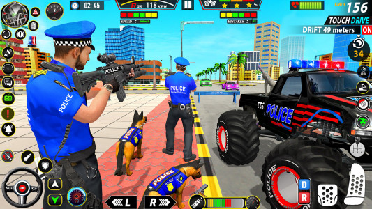اسکرین شات برنامه Police Monster Truck Car Games 1