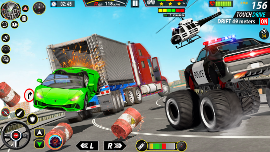 اسکرین شات برنامه Police Monster Truck Car Games 2