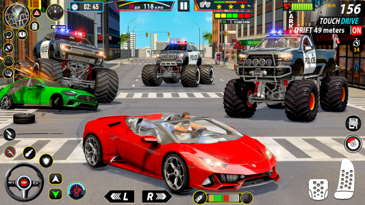 اسکرین شات برنامه Police Monster Truck Car Games 3