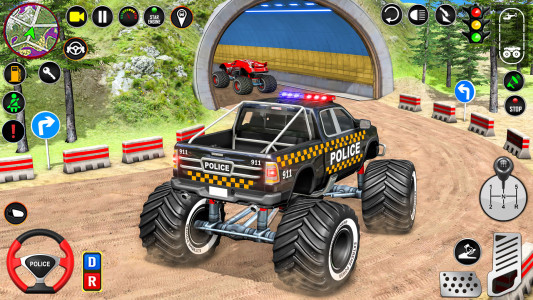 اسکرین شات برنامه Police Monster Truck Car Games 4