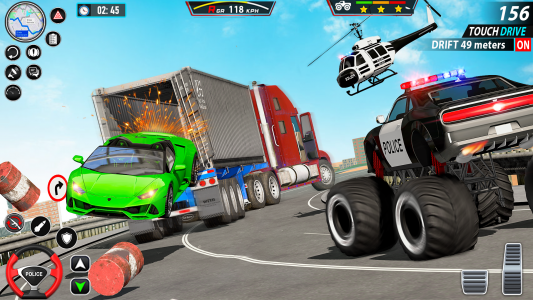 اسکرین شات برنامه Police Monster Truck Car Games 2