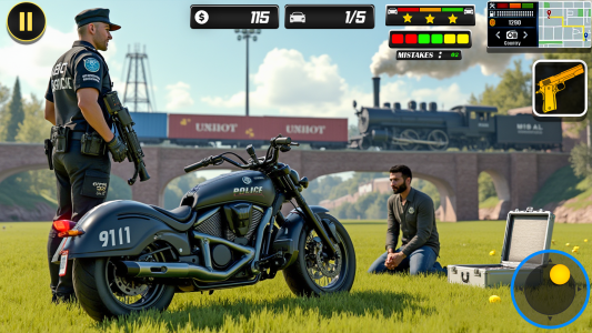 اسکرین شات 1 برنامه Police Moto Bike Chase Crime