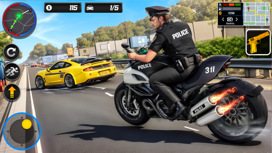اسکرین شات 2 برنامه Police Moto Bike Chase Crime
