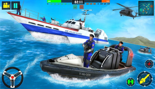 اسکرین شات برنامه Police Speed Boat Gangster Chase 1