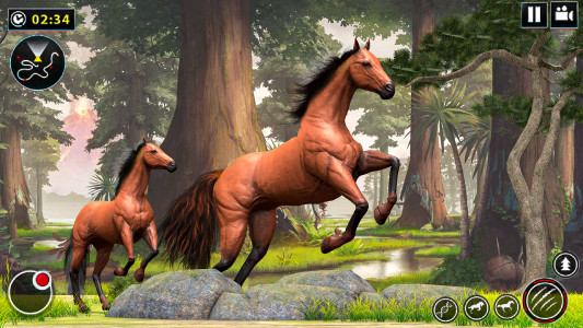 اسکرین شات برنامه Wild Horse Family Simulator 3
