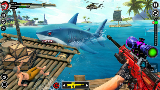 اسکرین شات بازی Shark Attack FPS Sniper Game 3