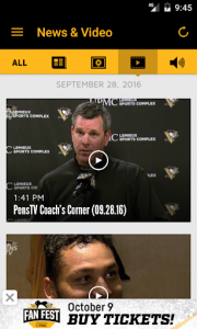 اسکرین شات برنامه Pittsburgh Penguins Mobile 5