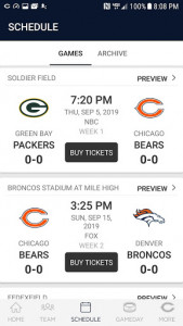 اسکرین شات برنامه Chicago Bears Official App 5