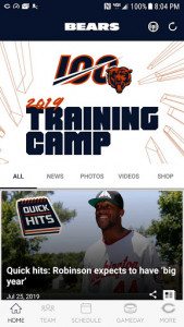 اسکرین شات برنامه Chicago Bears Official App 2