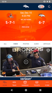 اسکرین شات برنامه Denver Broncos 365 4