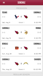 اسکرین شات برنامه Arizona Cardinals Mobile 6