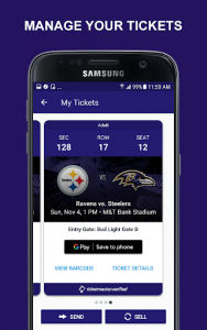 اسکرین شات برنامه Baltimore Ravens Mobile 3