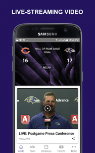 اسکرین شات برنامه Baltimore Ravens Mobile 2