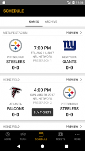 اسکرین شات برنامه Pittsburgh Steelers 4