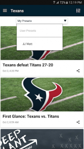 اسکرین شات برنامه Houston Texans Mobile App 6