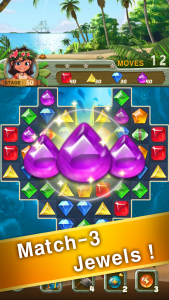 اسکرین شات بازی Paradise Jewel: Match 3 Puzzle 1
