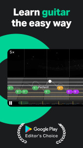 اسکرین شات 1 برنامه Yousician: Learn & Play Guitar